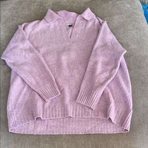 American Eagle Outfitters Lilac V-Neck Sweater